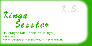 kinga sessler business card